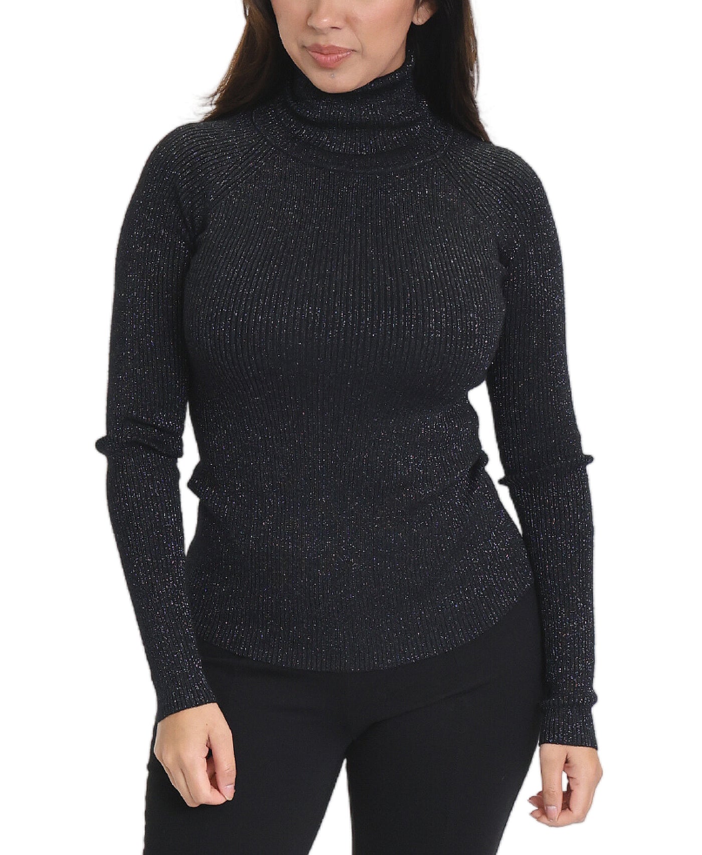 Ribbed Shimmer Sweater image 1