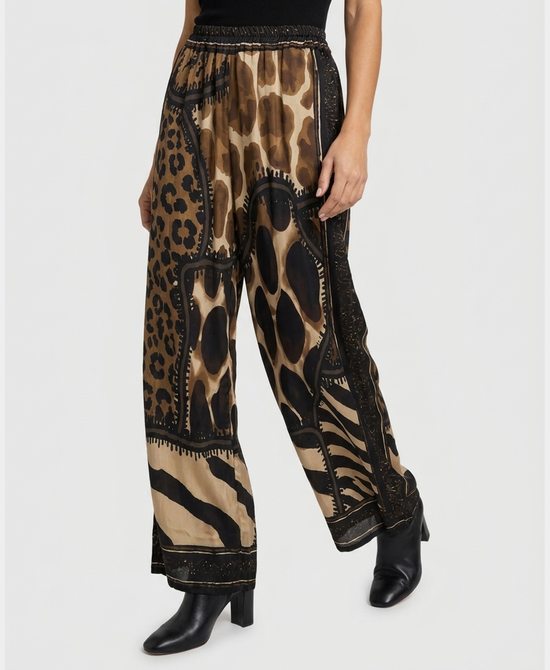 
Animal Print Pants in BROWN/BLACK view 1