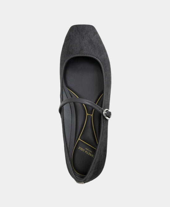 
Calf Hair Buckle Ballet Flat in CHARCOAL view 2