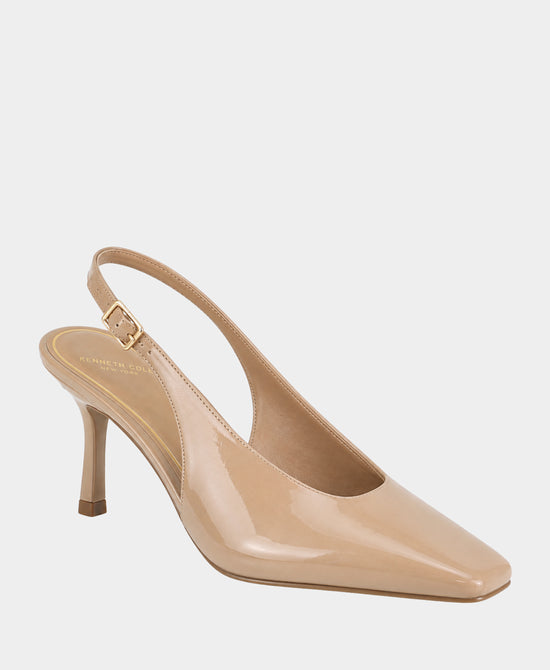 
Patent Slingback Pump in NUDE view 1