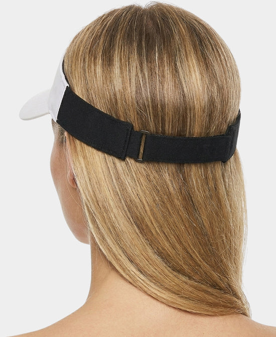 
Embroidered Logo Visor Hat in WHITE/BLACK view 2