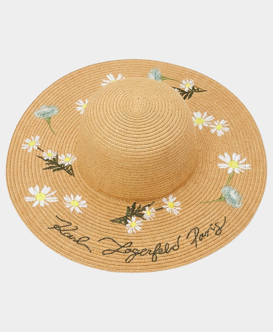 
Embroidered Floral Logo Sun Hat in NATURAL view 2