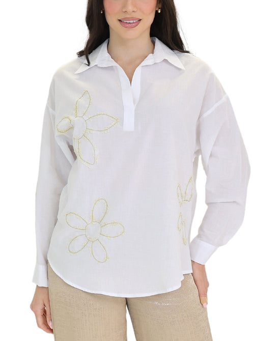 Top w/ Embroidered Detail view 