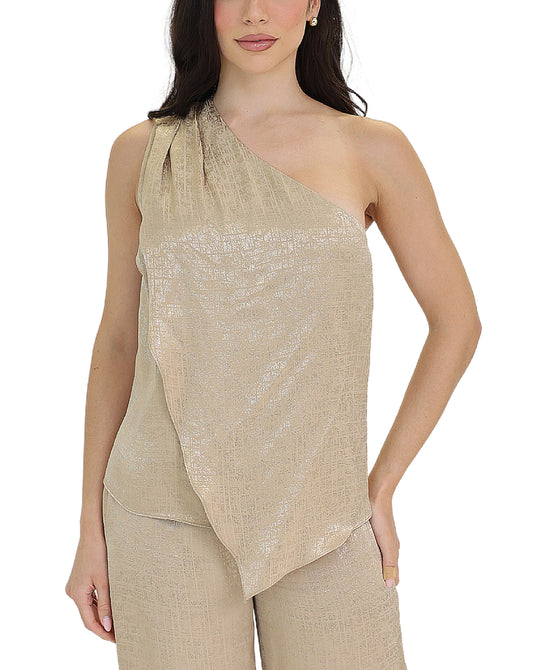 Asymmetrical Off Shoulder Top view 