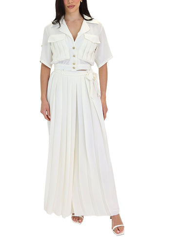 Pleated Wide Leg Pants