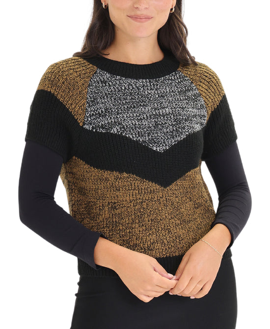 Marled Color Block Sweater Vest view 1