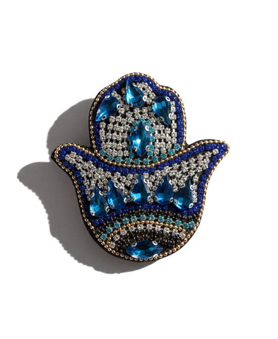 Crystal Hamsa Brooch/Hair Clip view 
