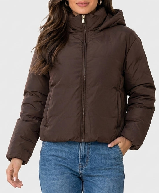 
Jacket w/ Hood in BROWN view 1