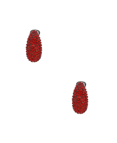 Pave Hoop Clip- On Earrings image 2