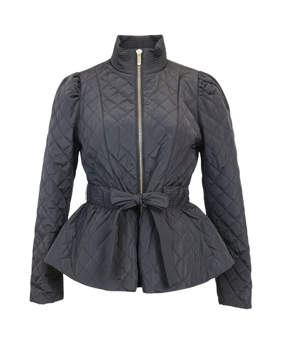 Quilted Peplum Jacket view 