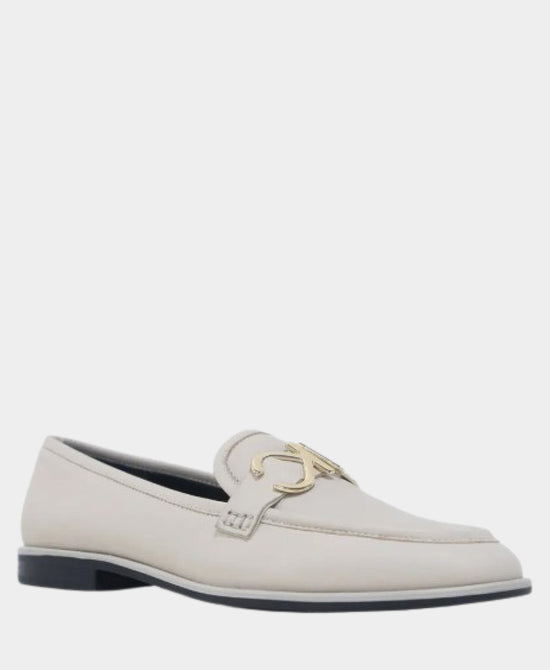 Leather Loafer w/ Logo view 