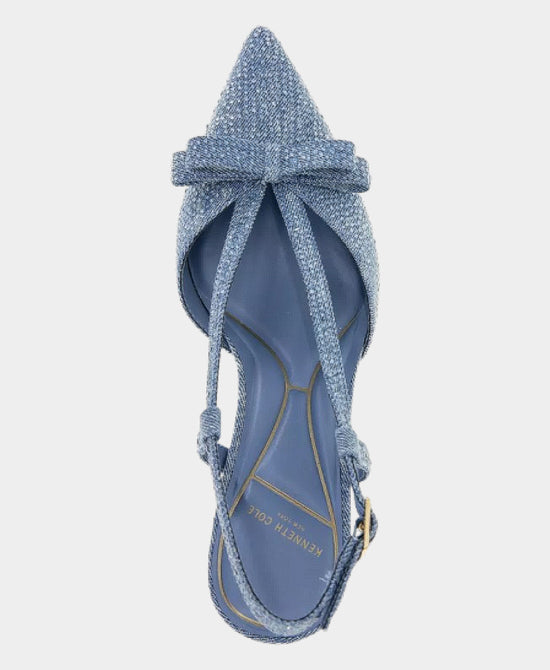 Denim Slingback Pump w/ Crystals view 