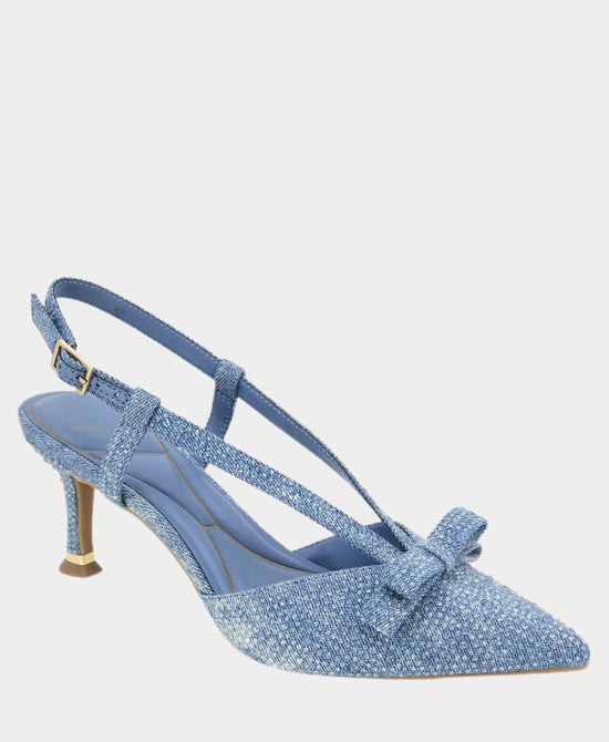 Denim Slingback Pump w/ Crystals view 