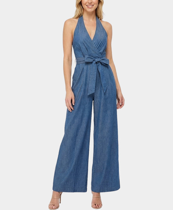Chambray Halter Jumpsuit view 1
