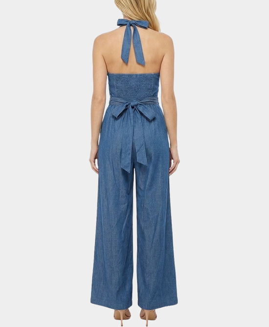 Chambray Halter Jumpsuit view 2