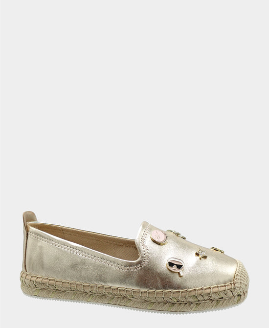 Metallic Leather Charm Espadrille Loafer view 1