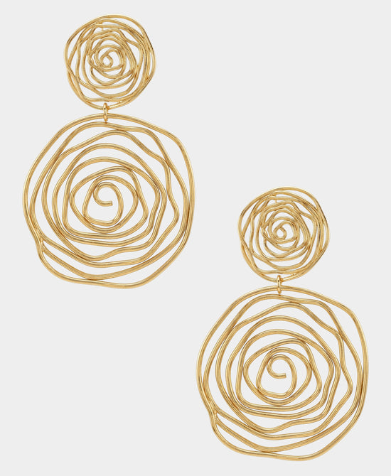 
24K Gold Plated Abstract Earrings in GOLD view 2