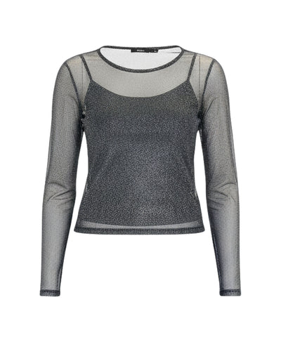 Sheer Metallic Top image 2