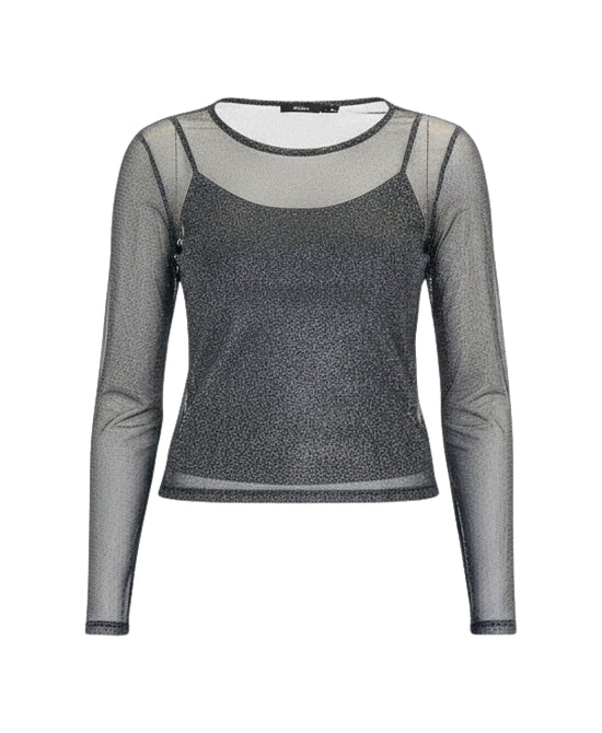 Sheer Metallic Top view 