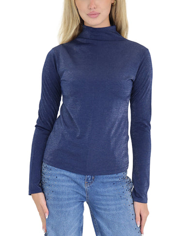 Mock Neck Lurex Top image 1