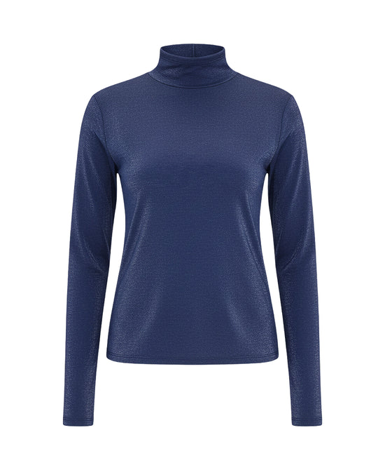 Mock Neck Lurex Top view 