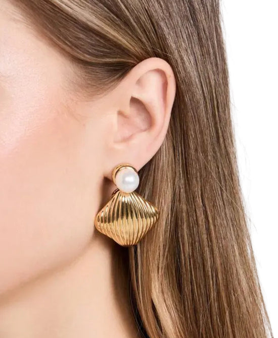Statement Earrings w/ Faux Pearl view 