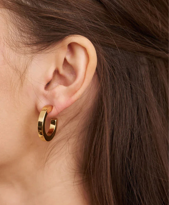 Solid Hoop Earrings view 