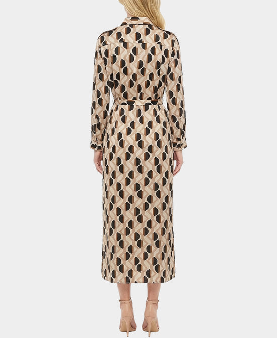 Printed Midi Shirt Dress view 2