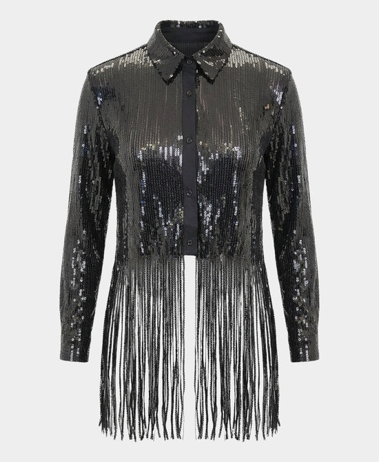 Sequin Fringe Blouse view 