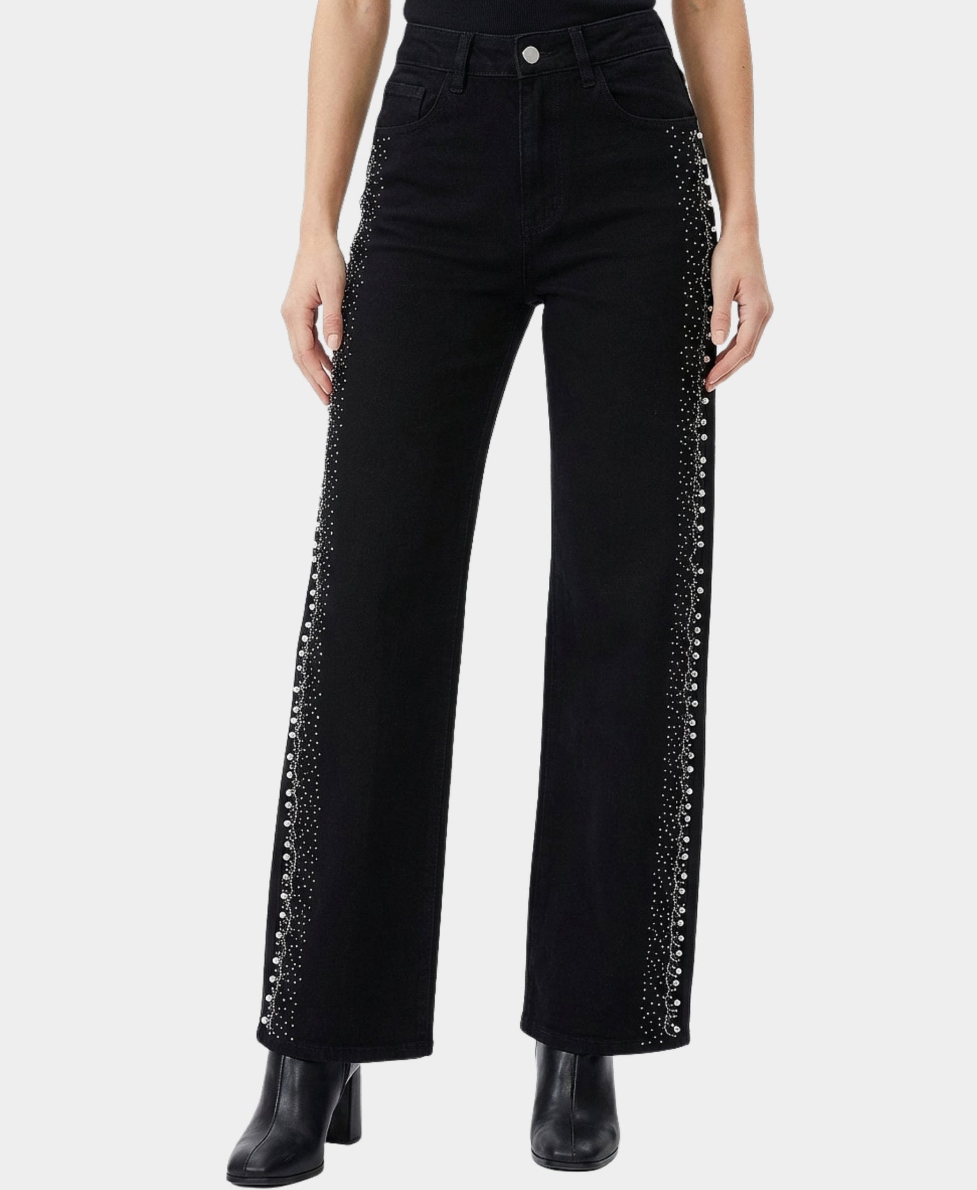 Crystal & Pearl Jeans view 1