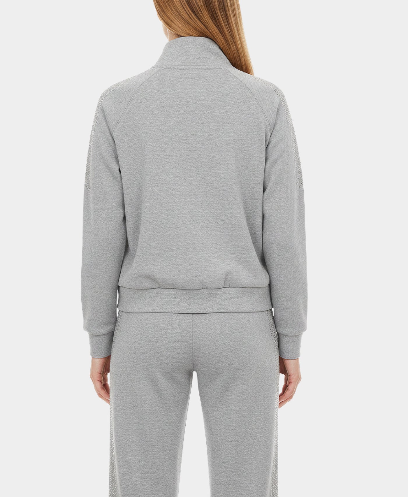 Crystal Fleece Track Jacket & Jogger Pants Set- 2 Pc Set view 3