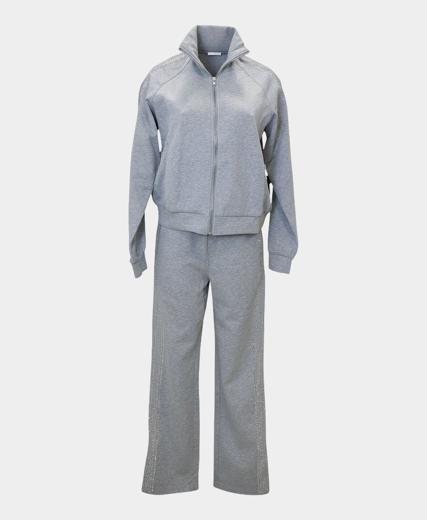 Crystal Fleece Track Jacket & Jogger Pants Set- 2 Pc Set view 4