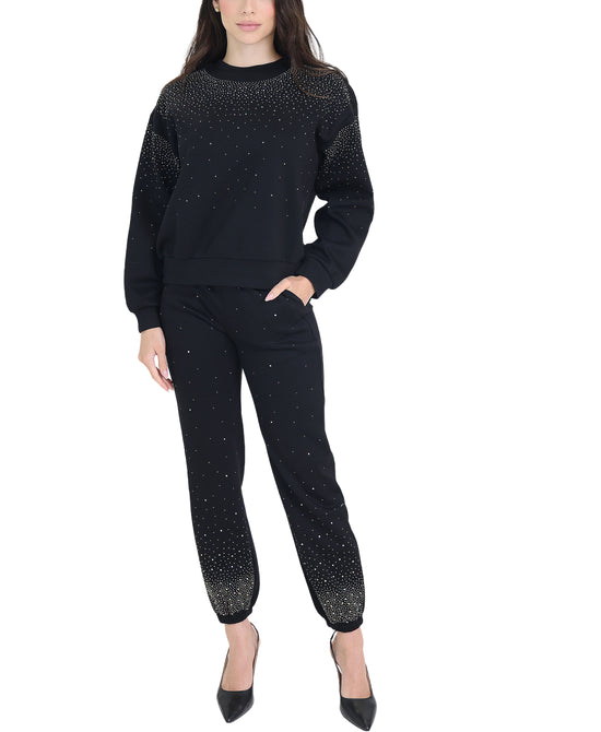 Crystal Fleece Top & Jogger Set- 2 Pc Set view 