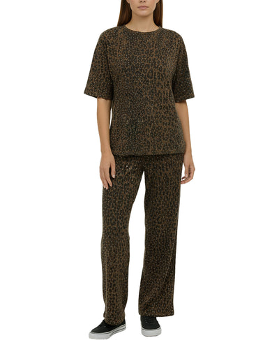 Leopard Print Tee & Pants Set w/ Crystals image 1