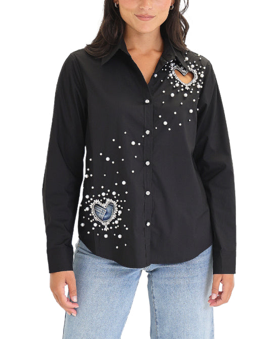 Pearl & Rhinestone Shirt view 1