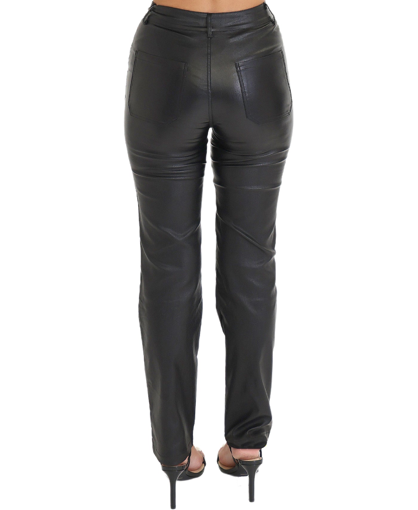 Black Metallic Pants view 2