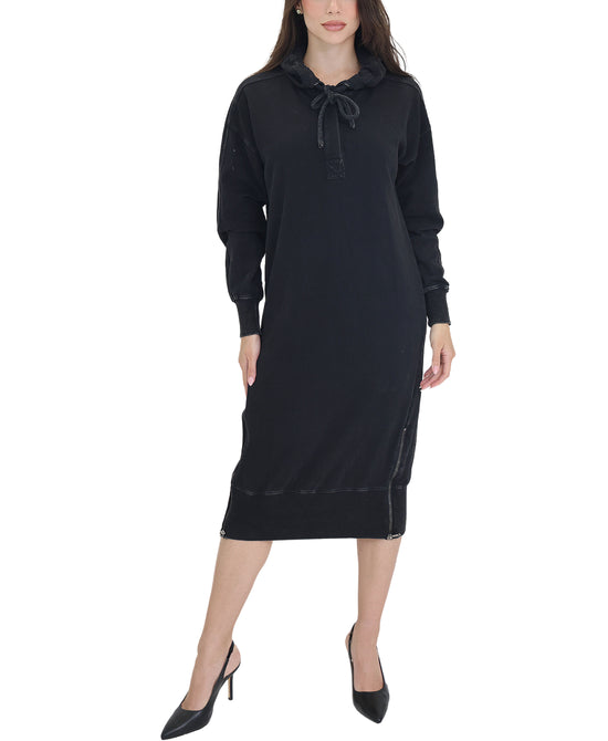 Dress w/ Hood & Side Zipper view 