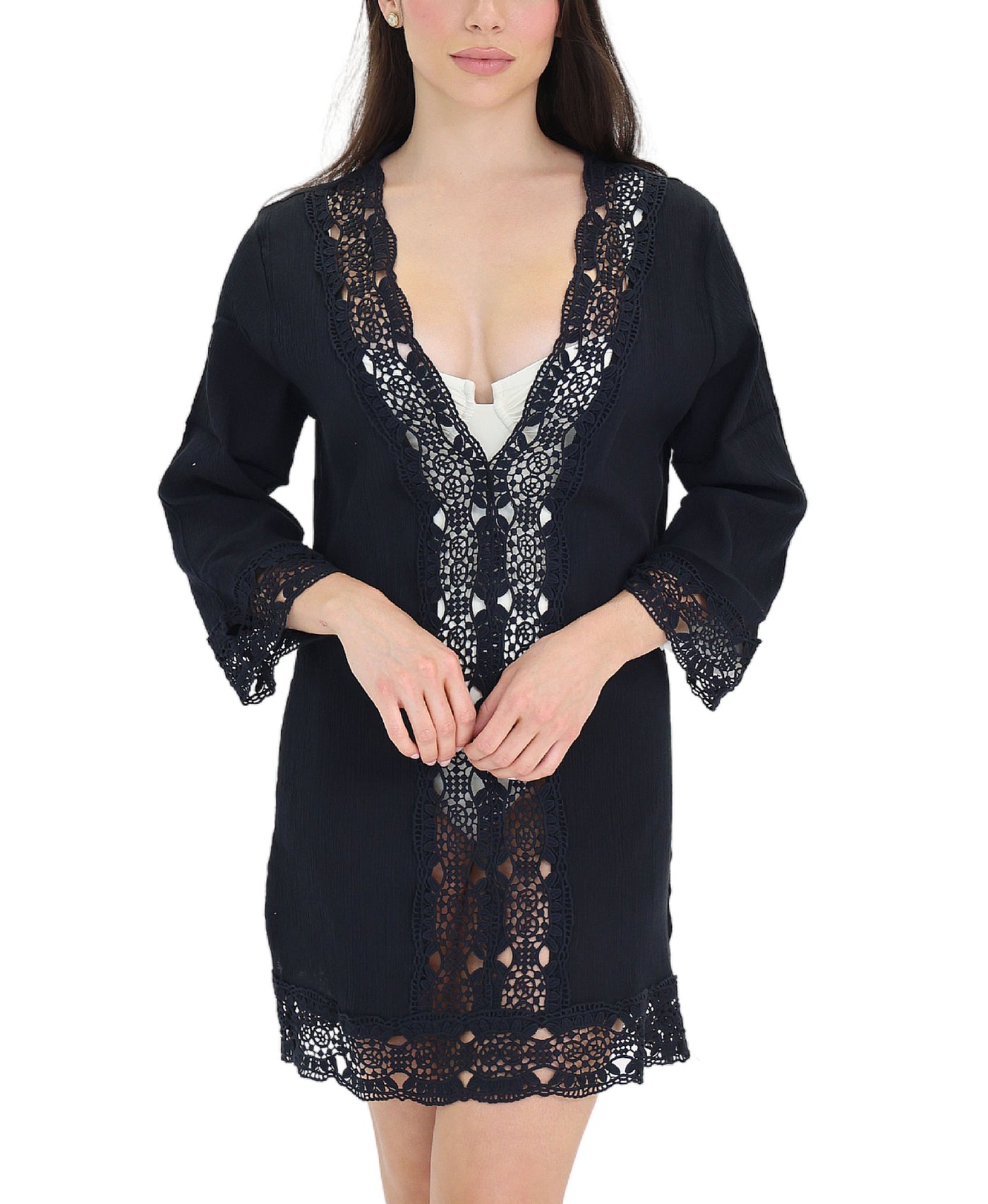 Crochet Lace Swim Cover Up view 1