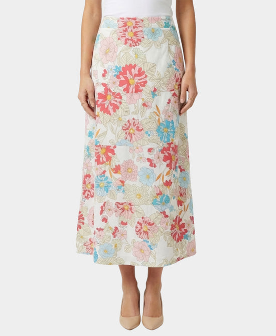 Floral Printed Midi Skirt view 1