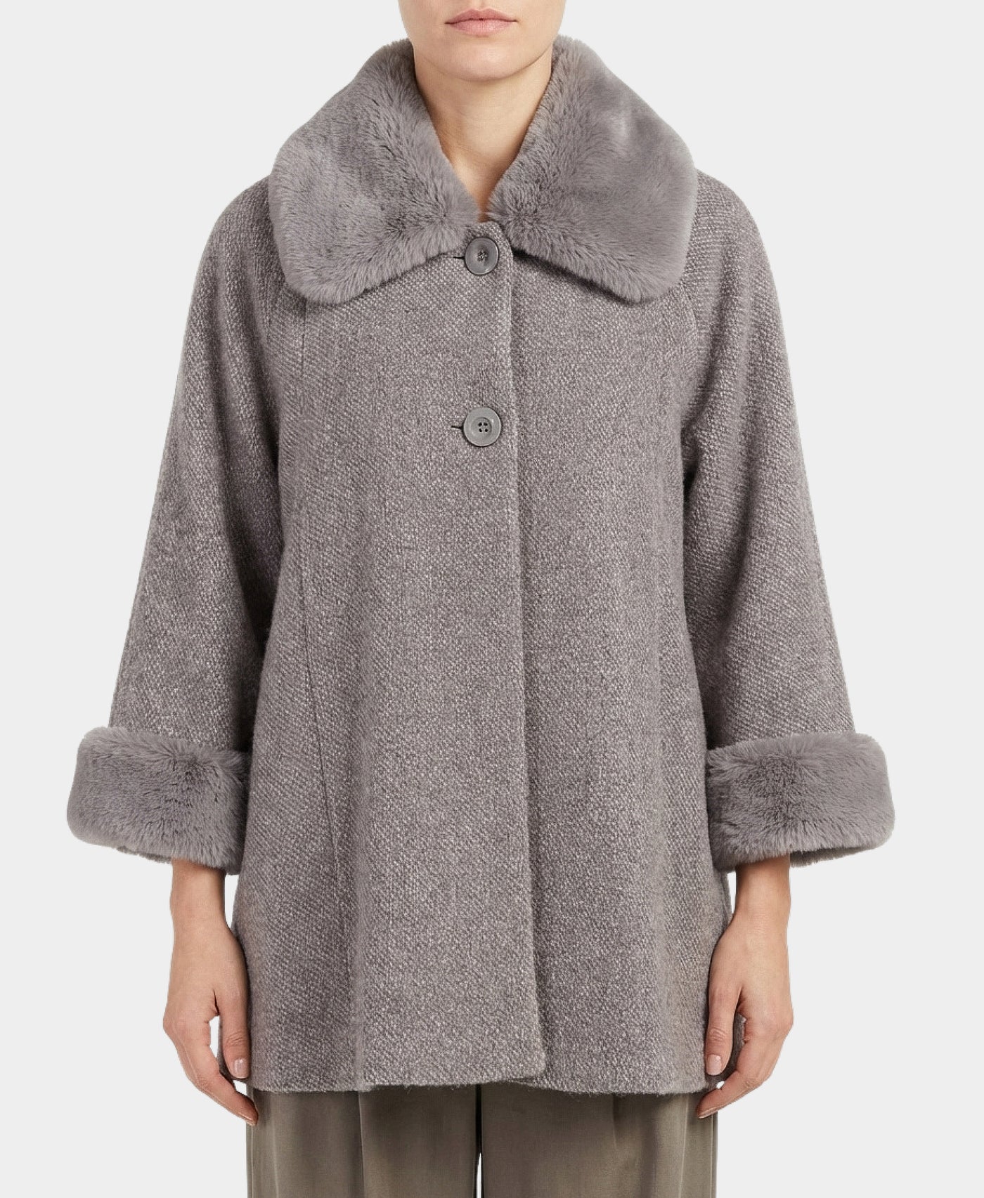 Faux Fur Trim Jacket view 1