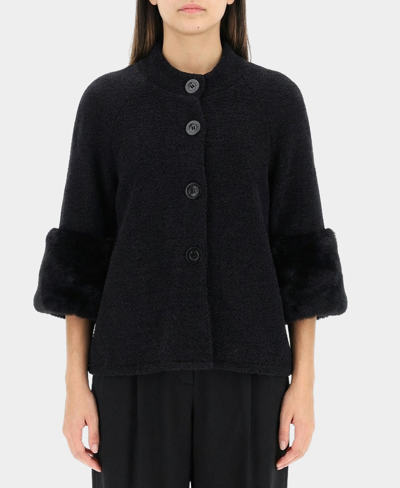 Faux Fur Trim Jacket view 1