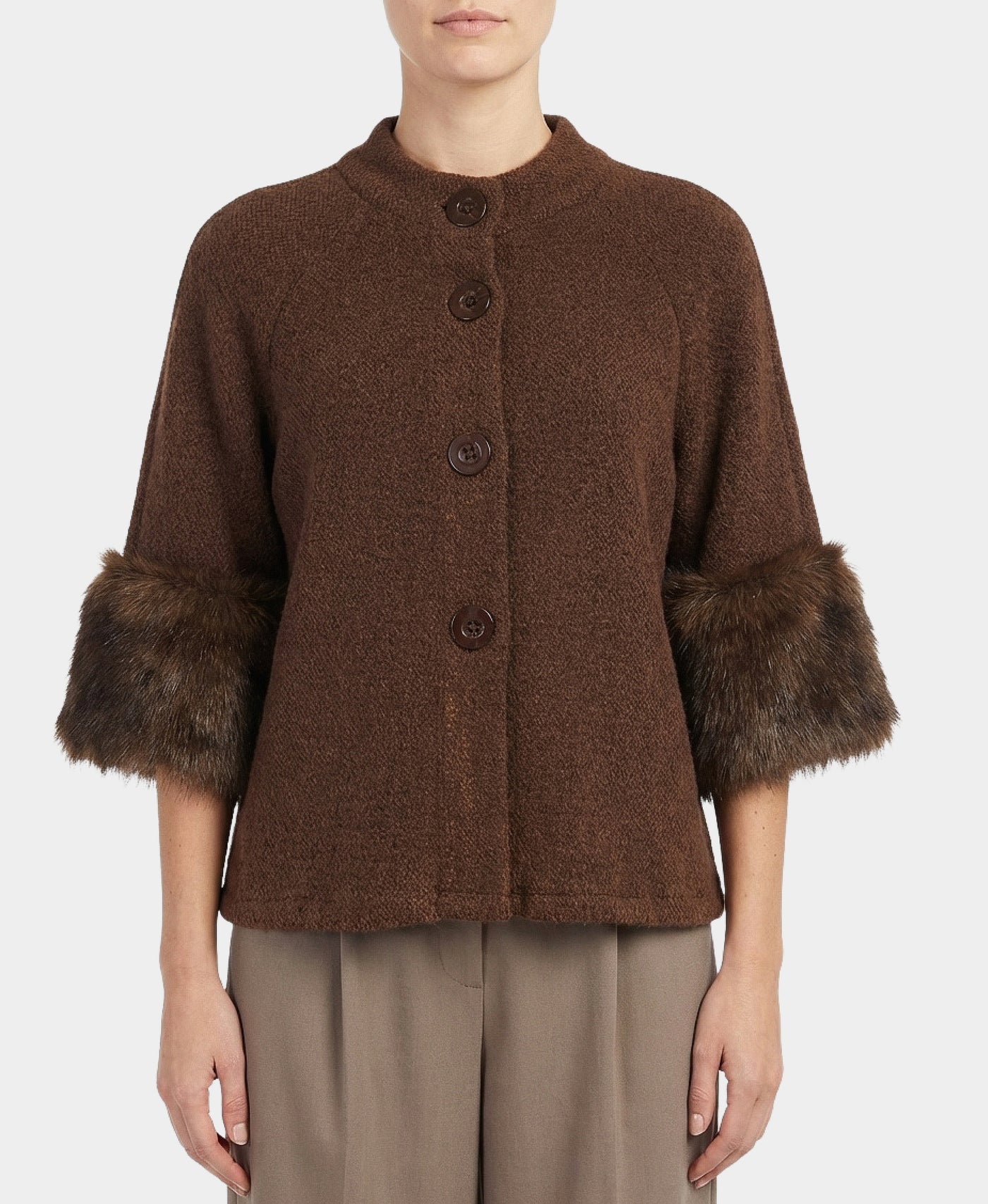 Faux Fur Trim Jacket view 1