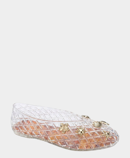 
Jelly Ballet Flat w/ Charms in CLEAR view 1