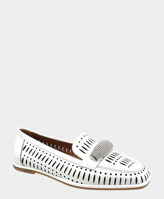 Leather Perforated Loafer w/ Buckle view 1