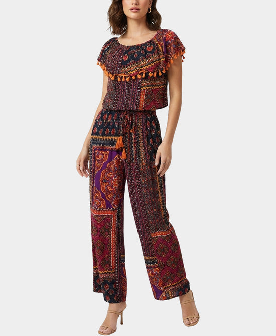 
Mixed Print Top & Pants Set- 2 Pc Set in MULTI view 1