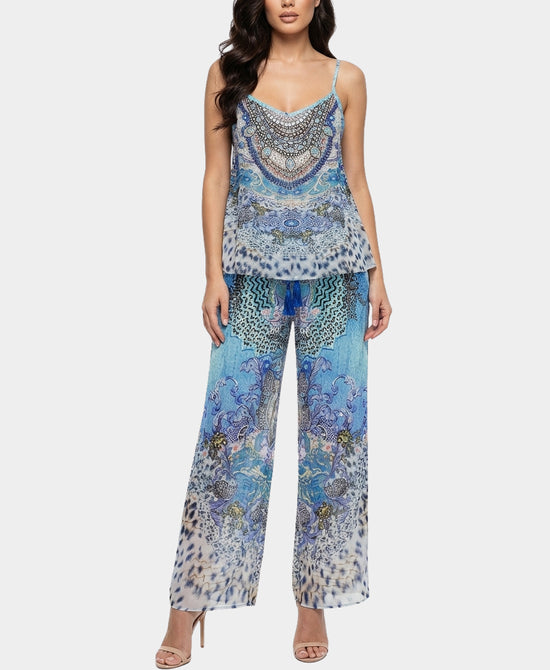 Mixed Print Tank & Pants Set- 2 Pc Set view 1