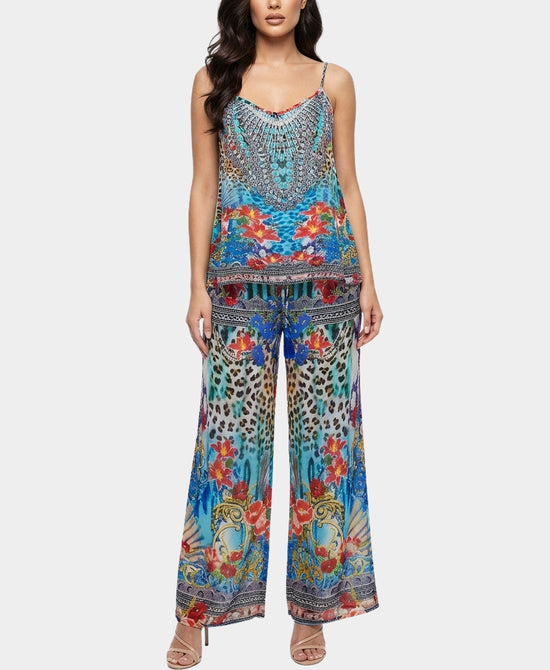 Mixed Print Tank & Pants Set- 2 Pc Set view 1