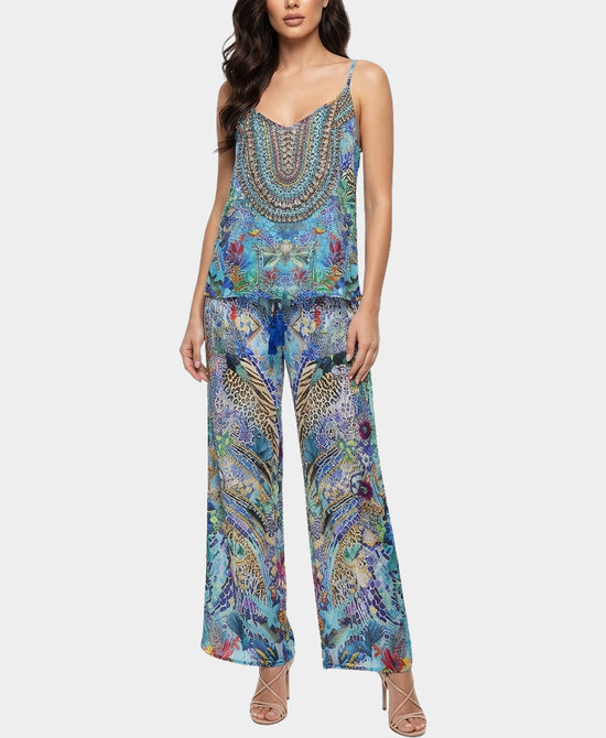 Mixed Print Tank & Pants Set- 2 Pc Set view 1