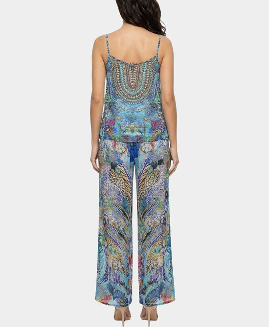 Mixed Print Tank & Pants Set- 2 Pc Set view 2