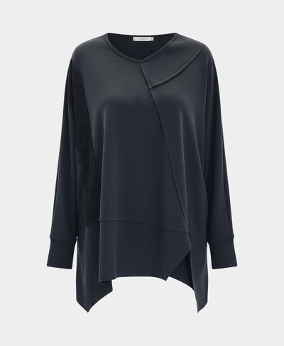 Modal Top w/ Lace Accents